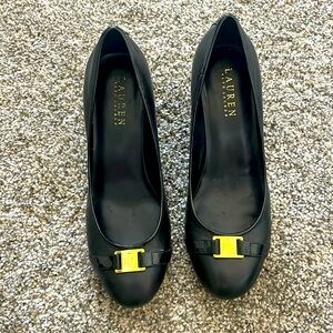 Ralph Lauren signature black pumps.  Size 8. Great condition
